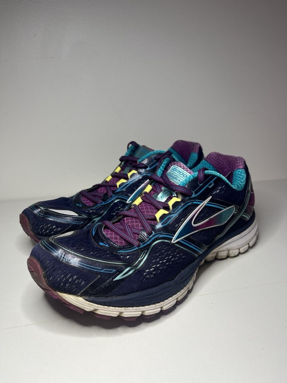 Brooks Ghost 8 Womens Running Shoes Blue Purple Training Sneakers Size 11 B